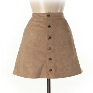 Express Faux Suede Skirt